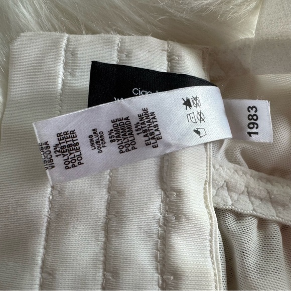 Cosabella Never Say Never Plungie Longline Bralette - White/Black Lace M - Picture 12 of 12